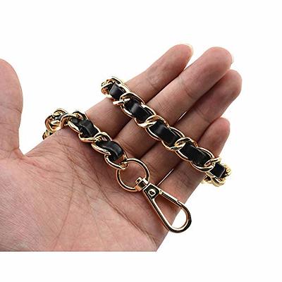 HAHIYO Mini Pochette Purse Chain Strap Thin Wide 6mm for LV Length 15.7  Inches Thick 2mm Shiny Light Gold for Handbag Wallet Clutch Comfortable  Flat