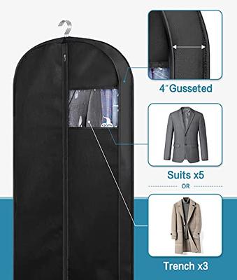 MISSLO 40 Clear Garment Bags for Hanging Clothes Travel Closet Storage  Suits, Dresses, Coats Garment Cover Protector, 3 Packs 