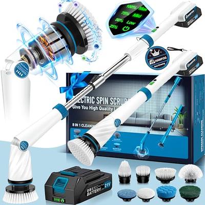 Electric Spin Scrubber Cordless Power Shower Cleaning Brush with