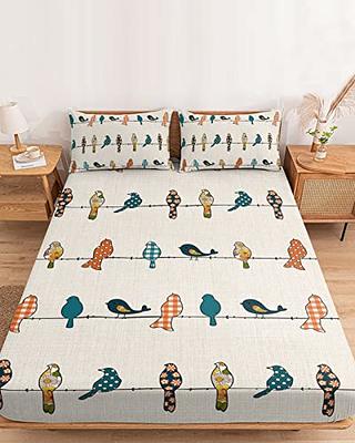 LMXSHJI Fitted Bed Sheets Type A Cotton Fabric Quilted Layer Kids