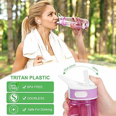 Water Bottle, 800 Ml Water Bottle With Straw And Handle Bpa-free