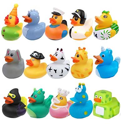  48 Pcs Mini Rubber Ducks Bath Duck with 48 Sunglasses Toy Sets,  Christmas Rubber Duck in Bulk Bath Toy Bathtub Toys for Gift Holiday Cruise  Birthday Christmas Party Favors (Yellow, Black) 