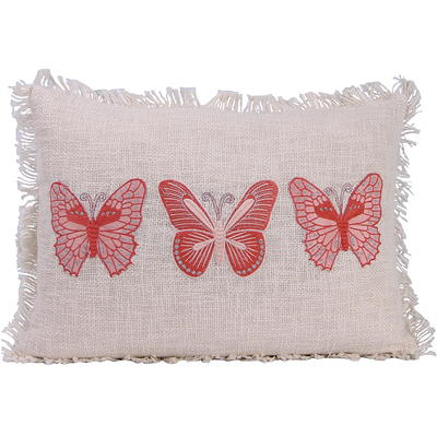 Better Homes & Garden 14 X 24 Oblong Boucle Decorative Pillow with  Fringe, Blush (1 count) 