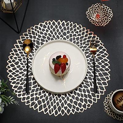 Placemats Set of 4 for Dining Tables - Hollow Edge Design Table