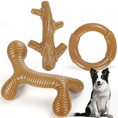 XGDMEIL Dog Toys, 3 Pack Dog Chew Toys for Aggressive Chewers Large Medium  Small Breed Dogs, Christmas Durable Tough Natural Wooden Puppy Teeth  Cleaning Chew Toys to Keep Them Busy - Yahoo Shopping