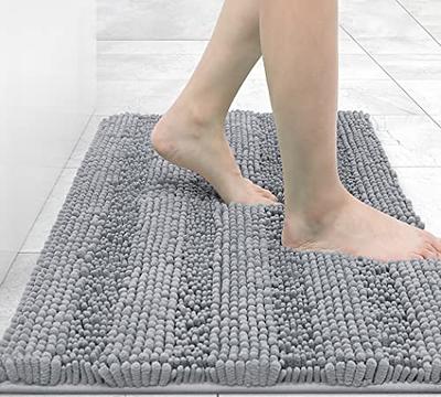 Grey Bath Mats for Bathroom Bath Mat Non Slip Soft Shaggy Bathroom