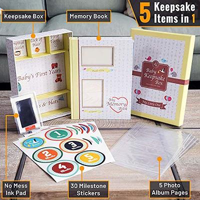 Baby Keepsake Book Boy Footprint Handprint Ink Pad photo albums memory book  Blue