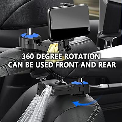2 Pack of Upgraded 2 in 1 Car Seat Hooks 360 ° Rotation, with Cell