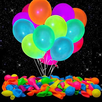 Lets Glow Party Supplies, Include Glow in The Dark Backdrop, Lets Glow  Tablecloth, 60 Pieces Neon Balloons for Lets Glow in The Dark Party