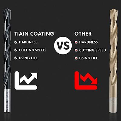 MACXCOIP Cobalt Drill Bit Set, 29Pcs M35 High Speed Steel Bits for Hardened  Metals, Stainless Steel, Cast Iron and Wooden Plastics, with Metal Index