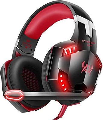 Kikc PS4 Gaming Headset with Mic for Xbox One, PS5, PC, Mobile Phone and  Notebook, Controllable Volume Gaming Headphones with Soft Earmuffs for Kid