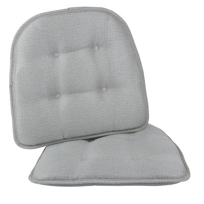 The Gripper 15 x 16 Non-Slip Omega Tufted Gray Chair Cushions, 2
