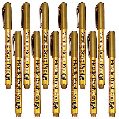 PANDAFLY Metallic Marker Pens, Set of 10 Medium Point Metallic Markers for  Black Paper, Rock Painting, Scrapbooking Crafts, Card Making, Ceramics, DIY