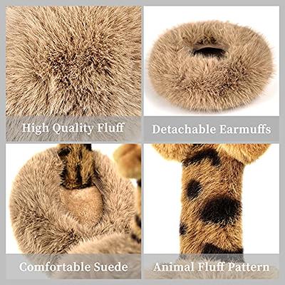 LCXSHYE Winter Ear muffs Faux Fur Warm Earmuffs Cute Foldable