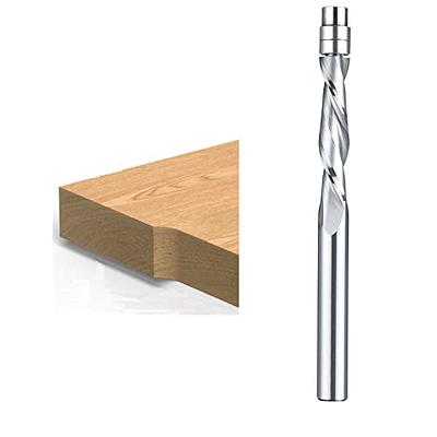 FivePears Up Cut Spiral Router Bit for CNC, 1/2 inch Cutting Diameter and 1-1/2  inch Cutting Length 1/2 inch Shank Carbide End Mill Router Bit for Wood  Carving Engraving Grinding Grooving 