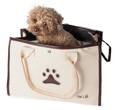 Pet Life 16.1-in x 9.5-in x 10-in Gray Collapsible Nylon Small Dog/Cat Bag  at