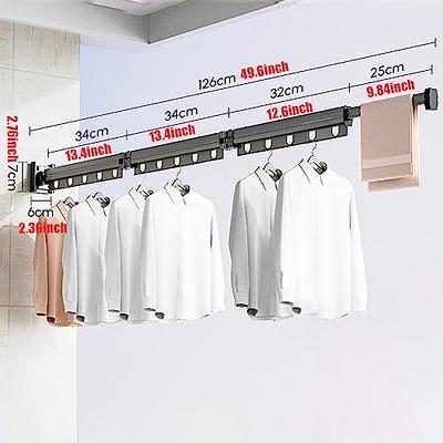 Space-saving Clothes Drying Rack, Wall Mounted Collapsible Drying