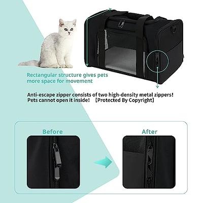 GAPZER Pet Carrier for Large Cats 20 lbs+ / Soft Sided Small Dog Travel  Carrier Top Load/Collapsible Carrier Bag for Big Cat / 2 Kittens Sturdy