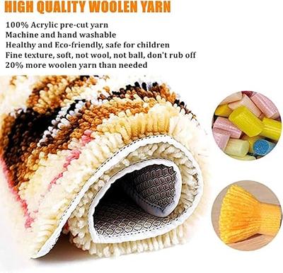Embroidery Crafts DIY Making 12''x12'' Latch Hook Rug Kits With Tool for  Adults, Kids Handmade Needle Crochet Yarn Kits Home Decor 