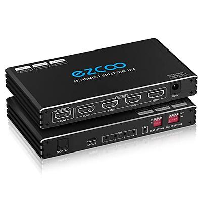 8K HDMI Switch 4 in 1 out, HDMI2.1 switcher, supports 8K@60Hz and 4K120Hz  VRR, HDCP2.3, HDR Dolby vision Atmos, Remote control, CEC