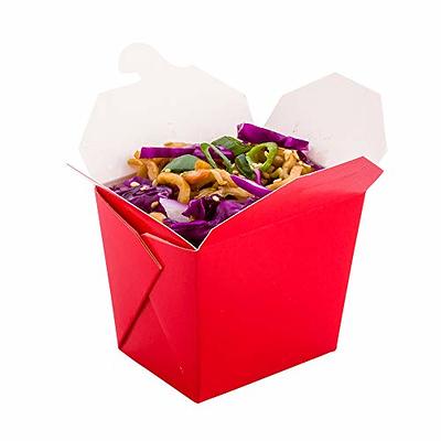 Restaurantware Bio Tek 8 Ounce Chinese Take Out Boxes, 200 Leak &  Grease-Resistant Food To Go Boxes - Tab-Lock, Stackable, Red Paper Take  Home Boxes, Recyclable, For Restaurants, Catering, & Parties 