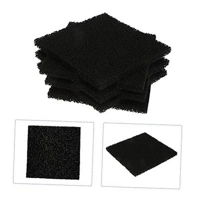 6 Compost Bin Pail Activated Charcoal Filters, 3 Round & 3 Square Black