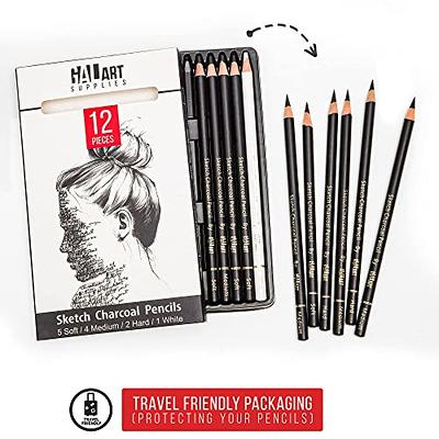 Qionew Professional Drawing Sketching Pencil Set - 12 Pack Art Drawing  Sketch