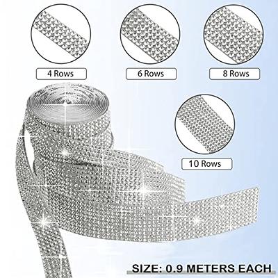 EANLOLY 4 Rolls Self-Adhesive Crystal Rhinestone Ribbon, Diamond Bling  Ribbons with 2 mm Rhinestones Sticker for Arts Crafts Wedding Birthday  Party DIY Event Car Phone Decoration(Silver) - Yahoo Shopping