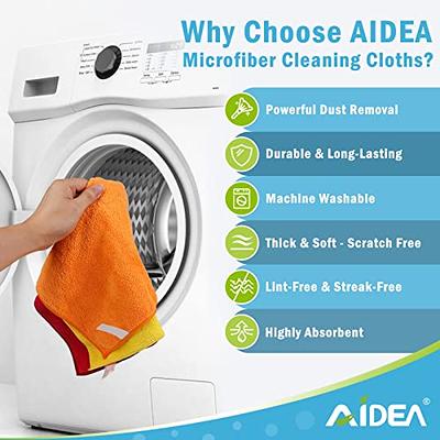 AIDEA Microfiber Cleaning Cloths-8PK, All-Purpose Cleaning Towels, Soft  Absorbent Cleaning Rags, Lint Free Dusting Cloth for House, Kitchen, Car