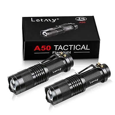 LETMY Tactical Flashlight, Super Bright LED Mini Flashlights with Belt  Clip, Zoomable, 3 Modes, Waterproof - Best EDC Flashlight for Gift, Hiking,  Camping, Hurricane & Power Outage (2 Pack) - Yahoo Shopping