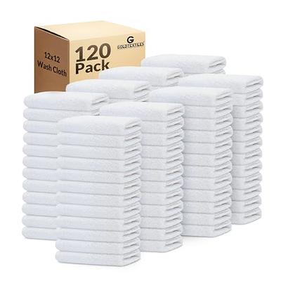 12x12 - Blended White Bulk Washcloths Standard Premium - 1lb