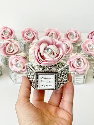 5pcs Wedding Favors for Guests Wedding Favor Boxes Cube 