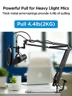 Geekria for Creators Microphone Arm Compatible with Elgato Wave:1, Wave:3  Mic Boom Arm Mount Adapter, Suspension Stand, Mic Scissor Arm, Desk Mount
