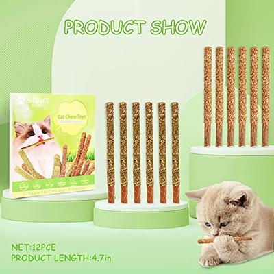  WoLover Cat Catnip Sticks Natural Matatabi Silvervine Sticks -  Cleaning Teeth Molar Tools Kitten Cat Chew Toy Natural Catnip Cat Toy (10  PCS) : Pet Supplies