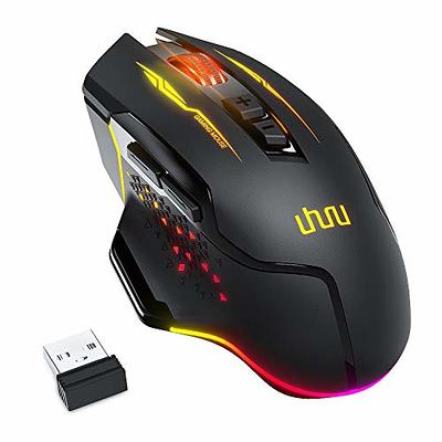 UHURU Wireless Gaming Mouse, Wired and Wireless Dual Modes Rechargeable RGB  Gaming Mouse with 7 Programmable Buttons, Ergonomic and 5 Adjustable DPI  Levels up to 10000 DPI for PC Laptop Gamer （WM-07） - Yahoo Shopping