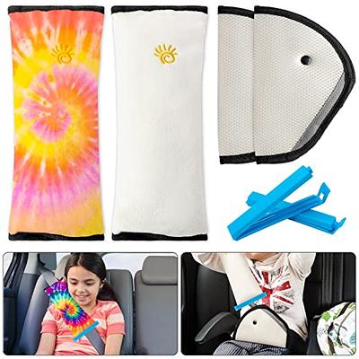 R HORSE 4Pack Seatbelt Pillow Seat Belt Covers for Kids, Adjust Shoulder  Pads Cushion Plush Soft Seat Belt Strap Cover Headrest for Children Baby