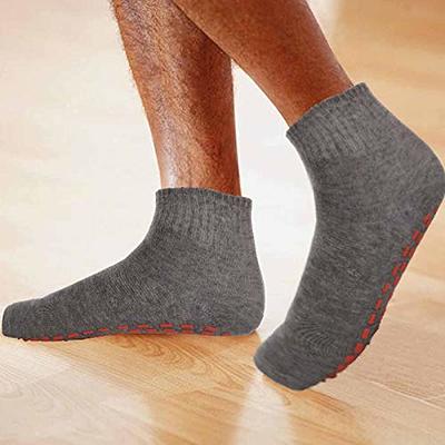 NOVAYARD 5 Pairs Non Slip Socks Non Skid Sticky Grip Socks Yoga Pilates  Hospital Socks Men Women(Gray+brown,Small) - Yahoo Shopping