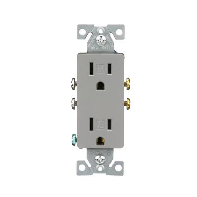 Eaton 15-Amp 125-volt Tamper Resistant Residential/Commercial Duplex Switch  Outlet, White in the Electrical Outlets department at