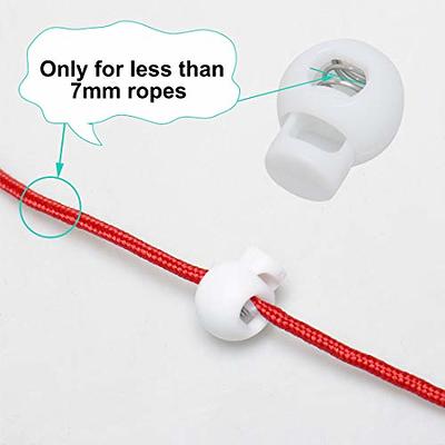 30 PCS Heavy Duty Double Hole Cord Locks for Drawstring, Spring Toggle  Stoppers for No Tie Shoelaces Paracord Hoodies Pants