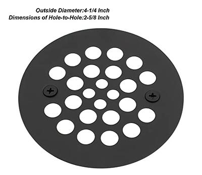 4-3/4 in. Stainless Steel and Silicone Shower Stall Drain Protector Bathtub  Hair Catcher, Brushed Nickle