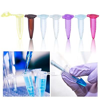 2ml Microcentrifuge Tubes with Snap Cap, Polypropylene Graduated, 500 Pcs  Sterilized Clear Plastic Small Vials with Caps for Sample Storage Without  Leakage - Yahoo Shopping