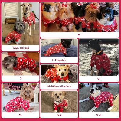  Uadonile Dog Pajamas, Striped Dog Pjs for Small Dogs