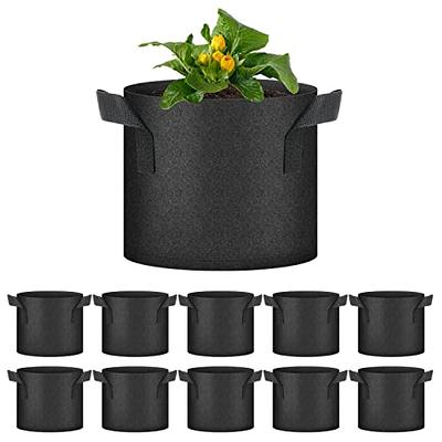 5x Plant Grow Bags pot Nonwoven Aeration Fabric planting Container