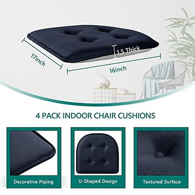 Indoor Memory Foam Chair Cushions for Dining Chairs, Non-Slip Kitchen Chair  Pads