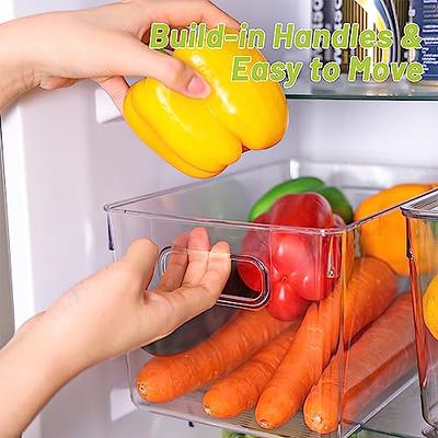  mDesign Plastic Storage Organizer Container Bin for Kitchen  Organization in Pantry, Cabinet, Countertop Fridge, Refrigerator, and  Freezer - Hold Food, Drink, or Snacks, Ligne Collection, 4 Pack, Clear:  Home & Kitchen