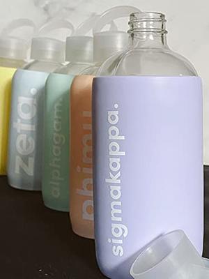 Sorority Glass Silicone Sleeve Water Bottles - Greek Gear