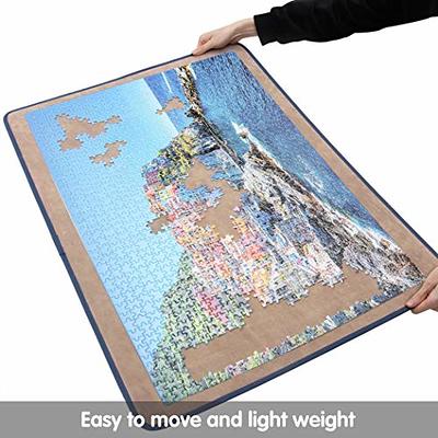Puzzle Board Portable Felt Puzzle Mat with 6 Sorting Trays for Up to 1000  Pieces - Khaki