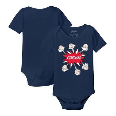 Infant Tiny Turnip White Atlanta Braves Base Stripe Bodysuit