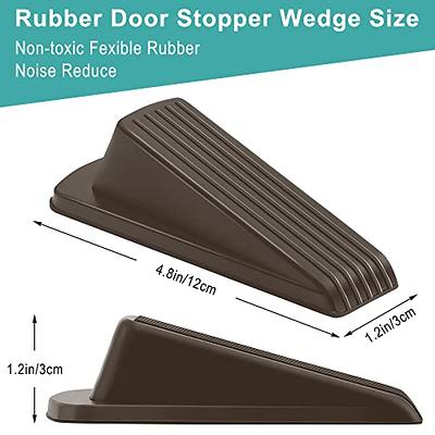 Home Premium Door Stopper Heavy Duty Flexible Rubber Stop Wedge Works 1  piece