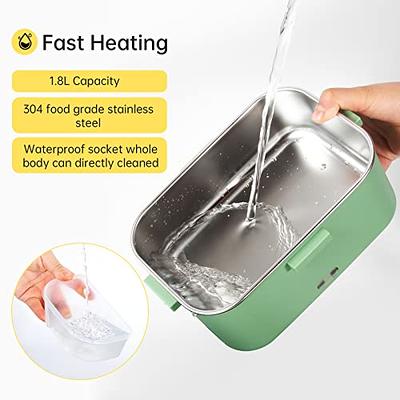 Electric Lunch Box Portable Food Warmer for Car and Home Upgrade Food  Heater 3 in 1 Dual Power Supply 12V 24V 110V 1.8L Large Capacity Removable